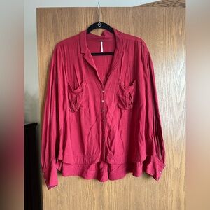 Free People Erin Button Down Blouse